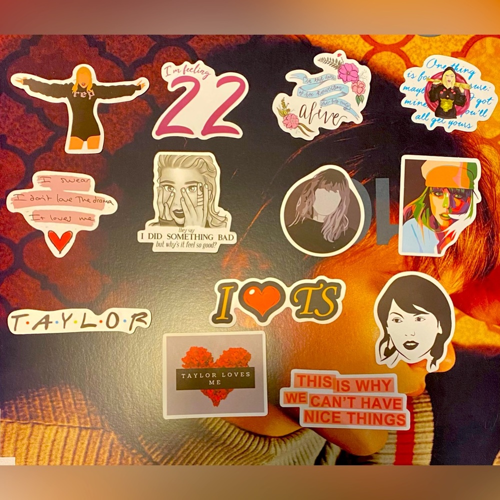 ✨taylor swift✨  swiftie vinyl sticker assortment - $5 with purchase